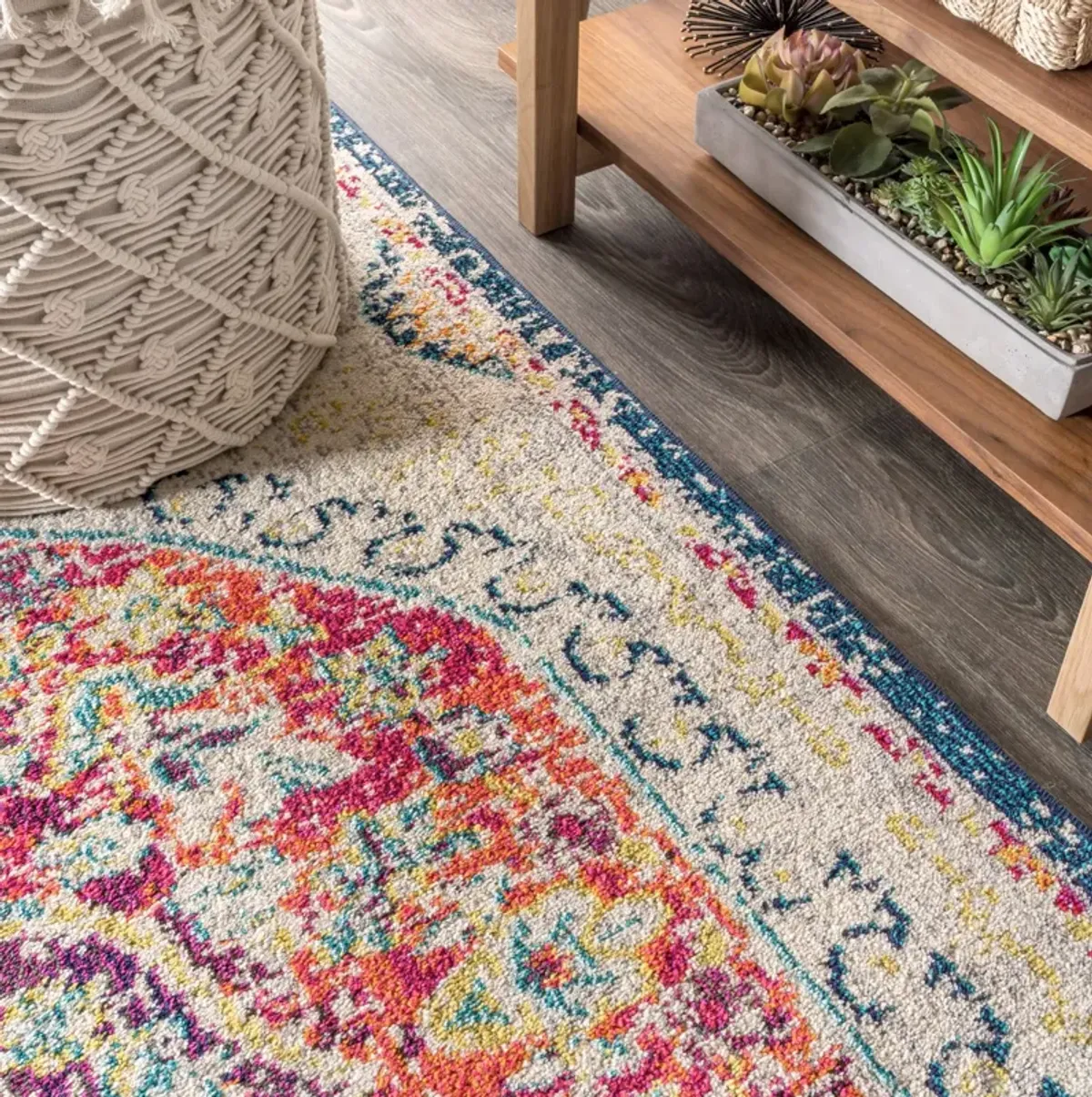 Imara Bohemian Flair Boho Vintage Medallion Area Rug