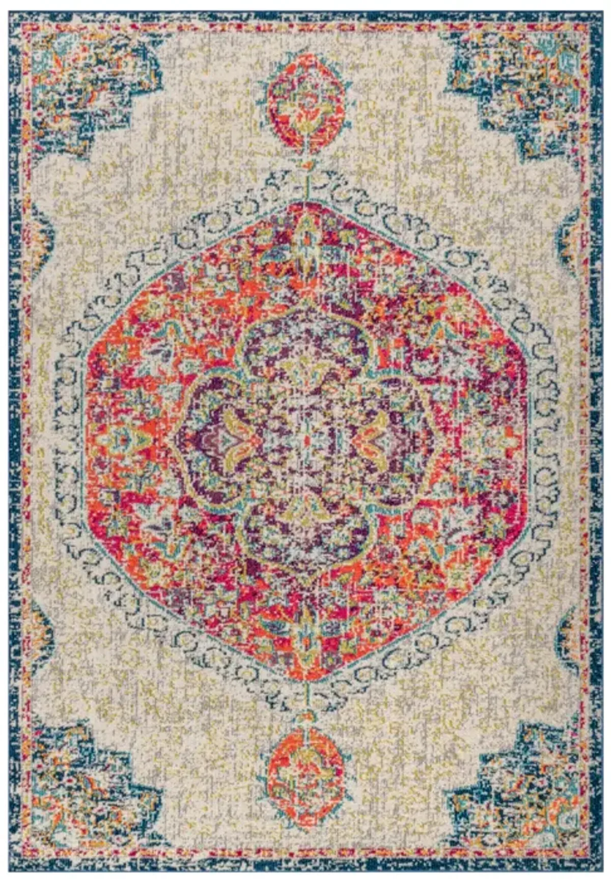 Imara Bohemian Flair Boho Vintage Medallion Area Rug