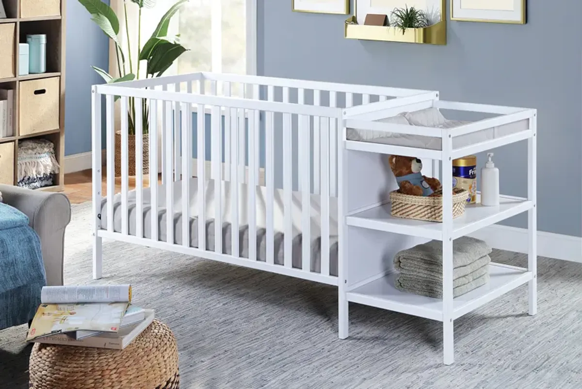 Suite Bebe Palmer 3-in-1 Crib and Changer Combo White