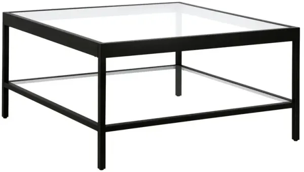 Hudson&Canal Alexis 32'' Wide Square Coffee Table in Blackened Bronze
