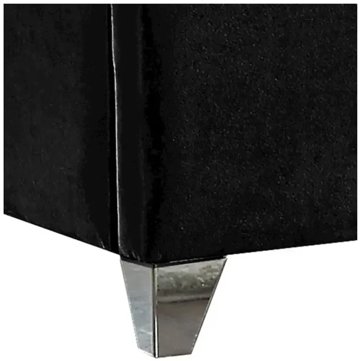 Meridian Furniture Zuma Black Velvet King Bed