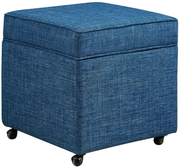 Inspired Home Francis Linen Ottoman