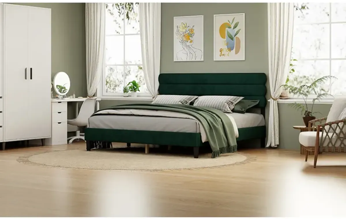 Sturdy King Bed Frame with Headboard