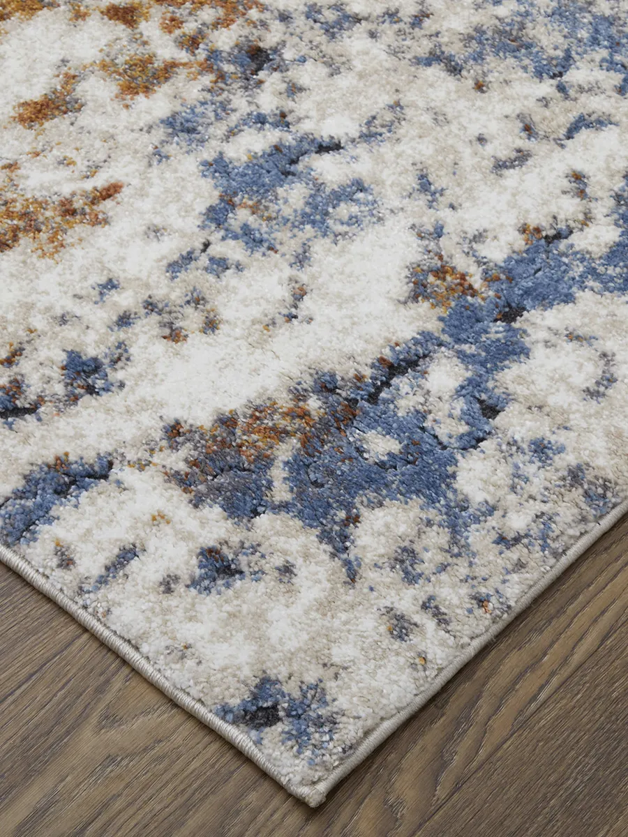 Gilmore 39MMF 2' x 3' Ivory/Blue/Orange Rug