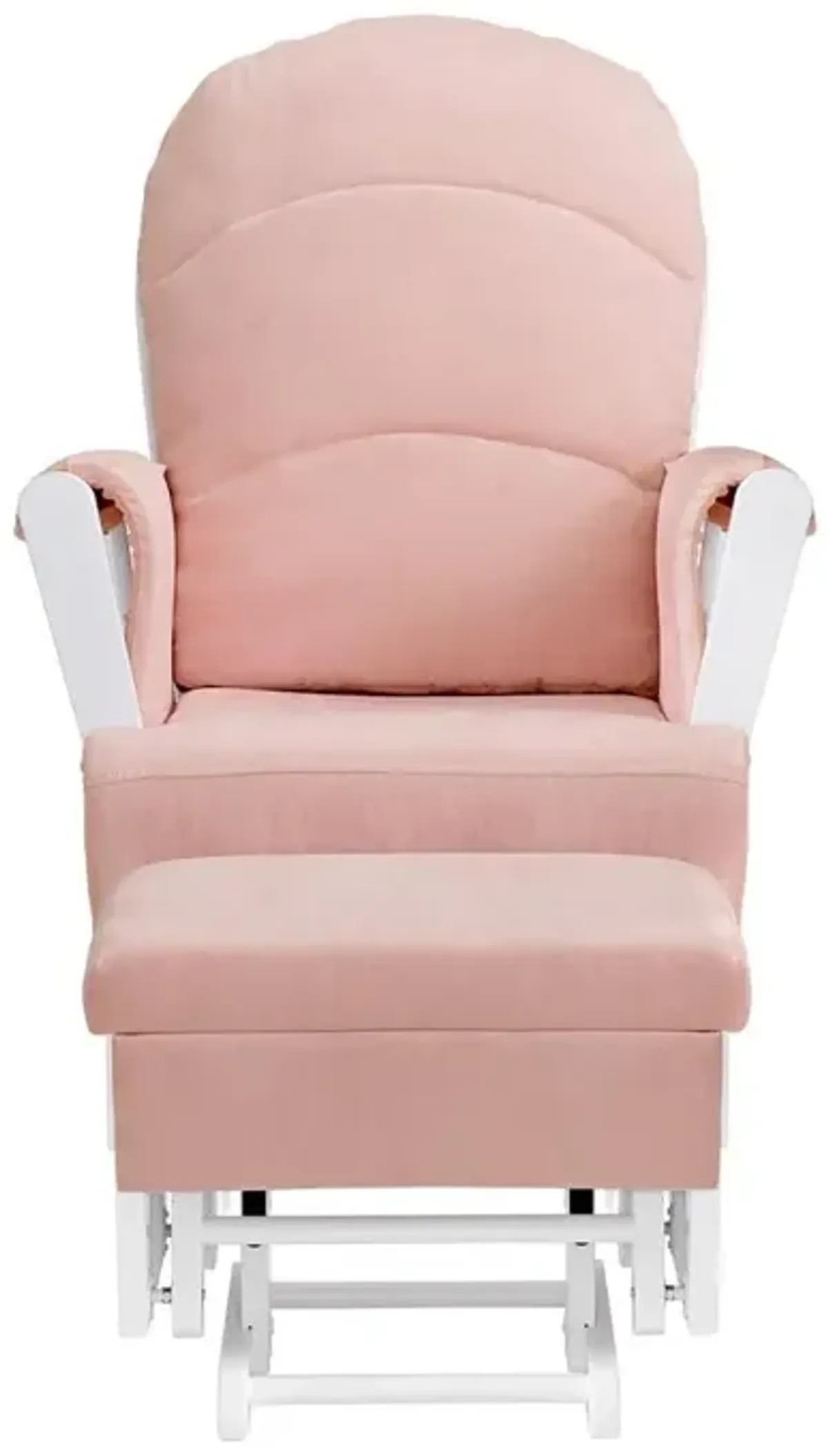 Oxford Baby Soho Baby Essential Wooden Glider White Finish/ Pink Fabric