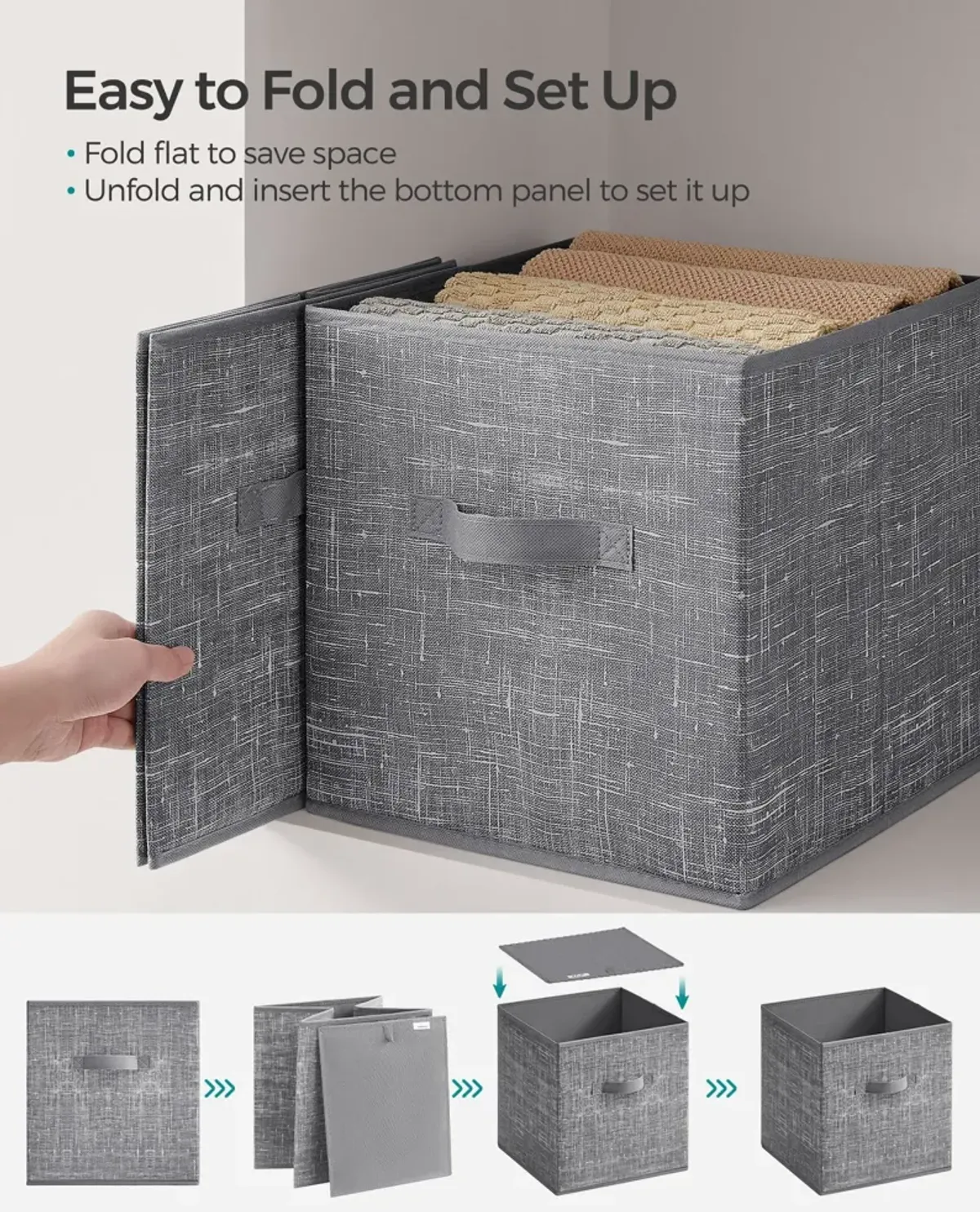 Set of 8 Storage Cubes for Versatile Organization and Space-Saving Storage