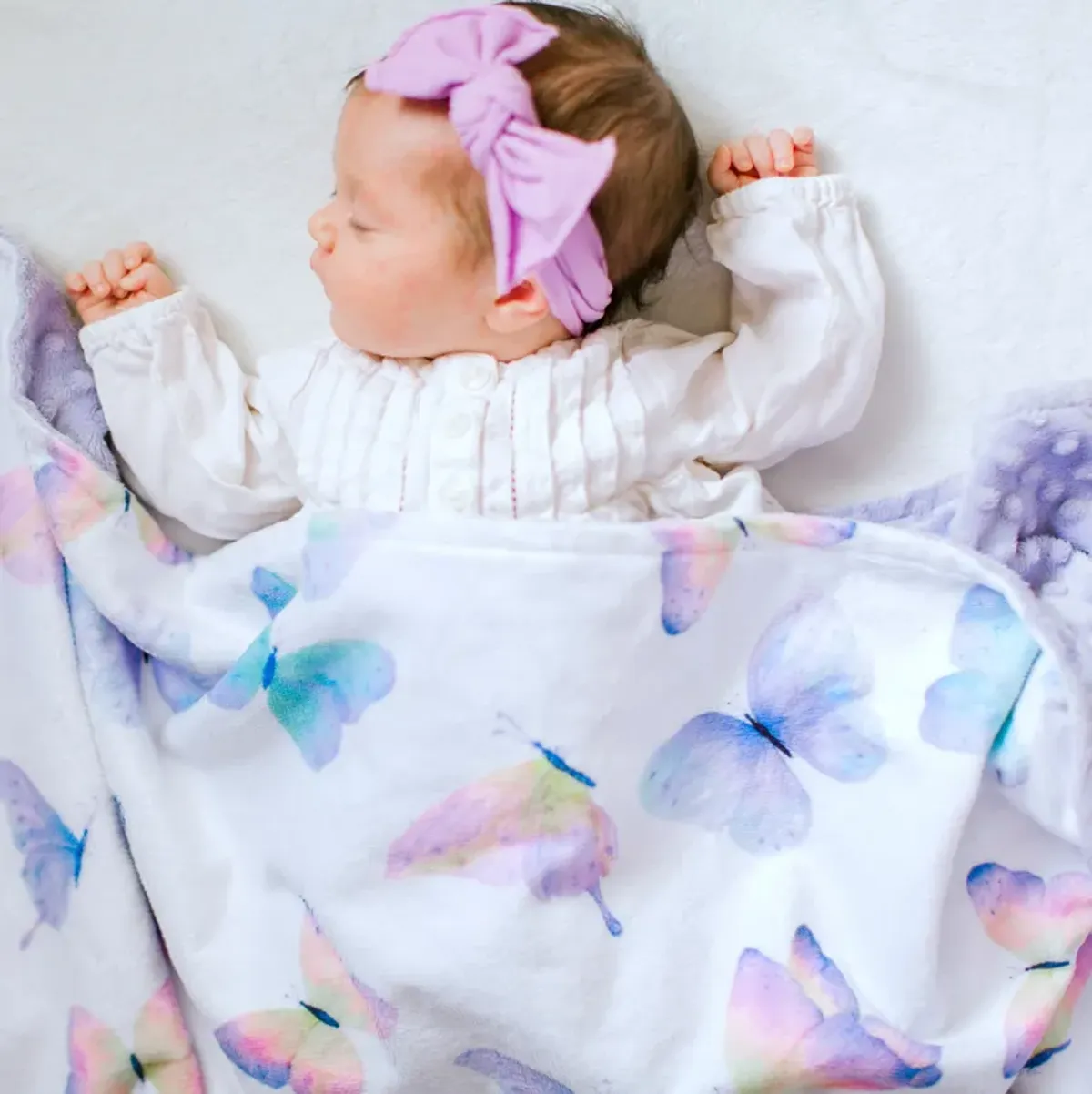 Honey Lemonade - Premium Baby & Toddler Minky Blanket (Butterfly)