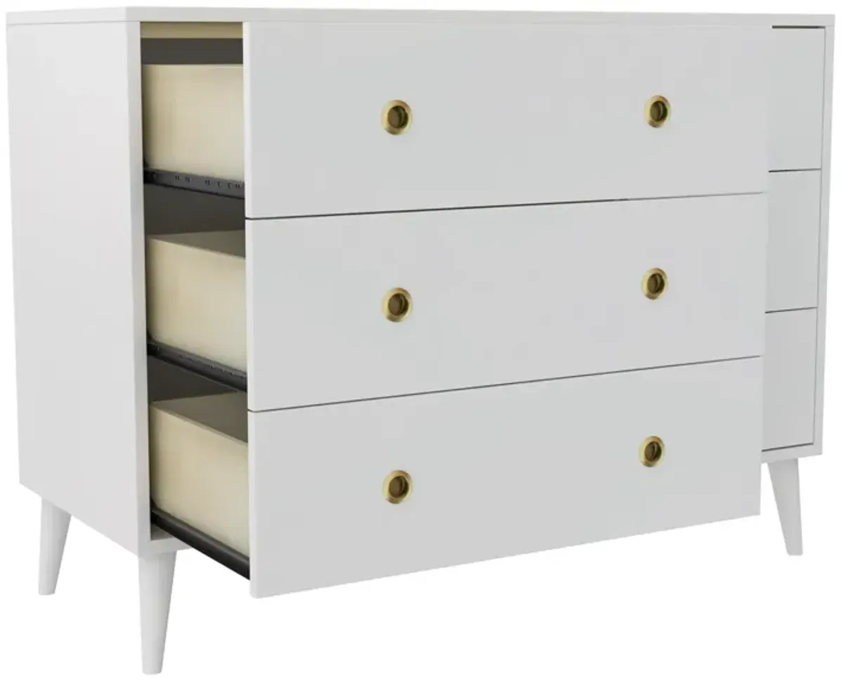 Novogratz Harper 6-Drawer Dresser with Round Gold Handles