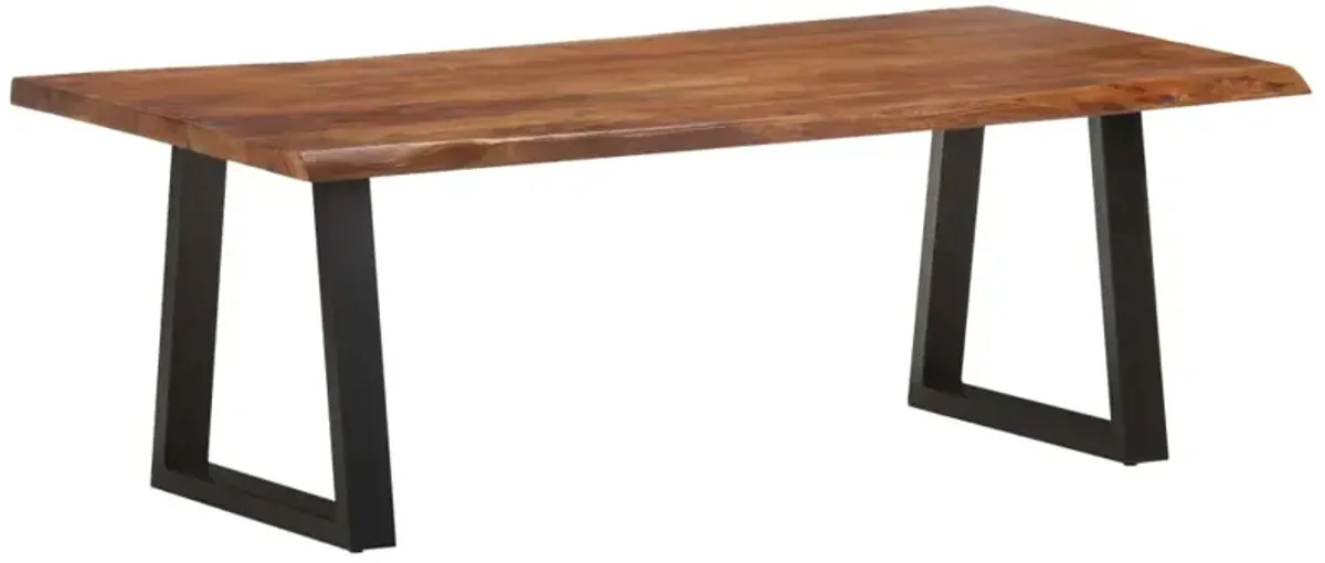 vidaXL Coffee Table with Live Edges 45.3x23.6x15.7 Solid Acacia Wood