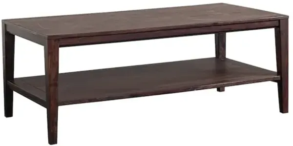 Porter Designs Fall River Solid Sheesham Wood Coffee Table, Gray