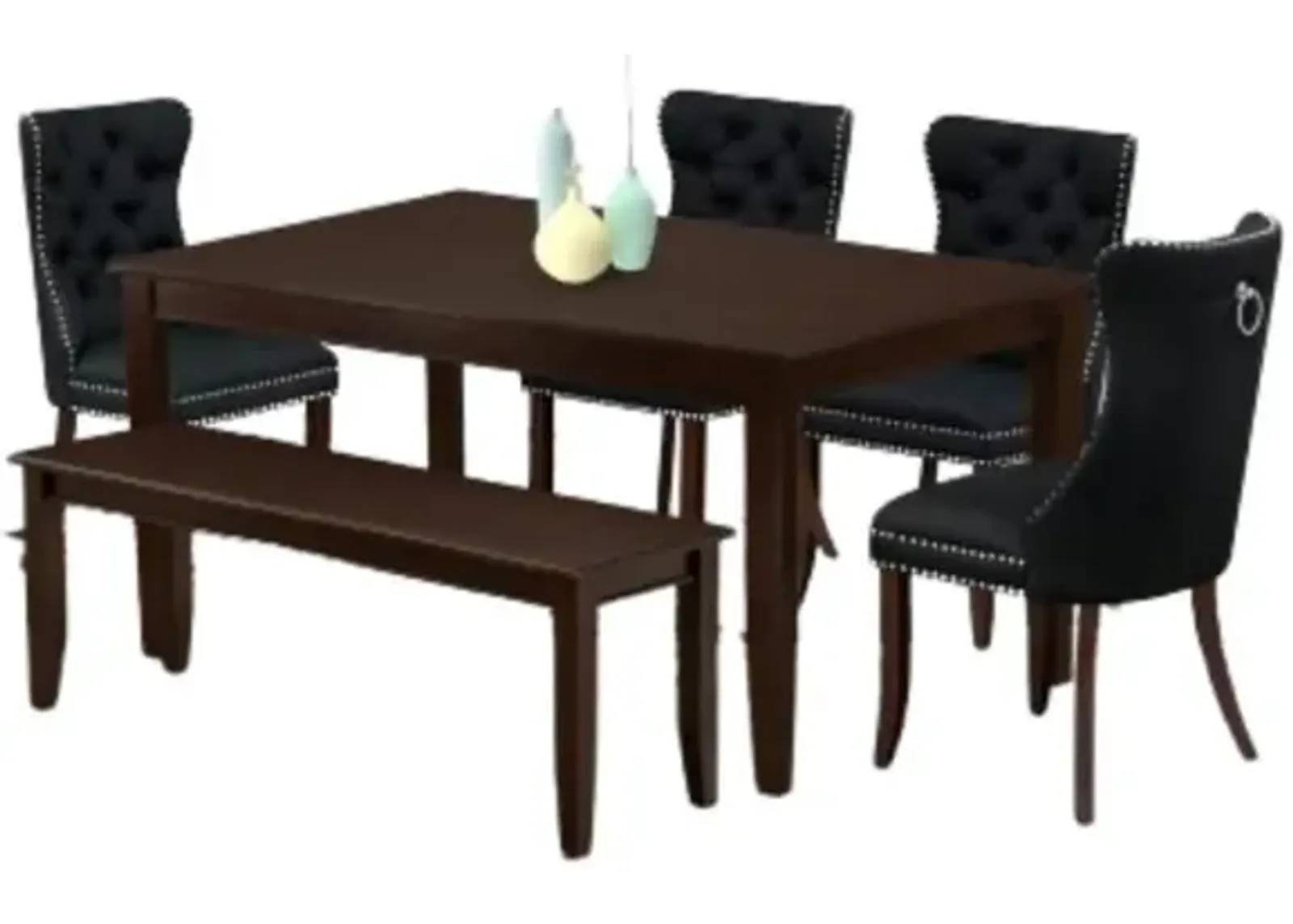 6 Piece Dining Room Table Set Consists of a Rectangle Kitchen Table