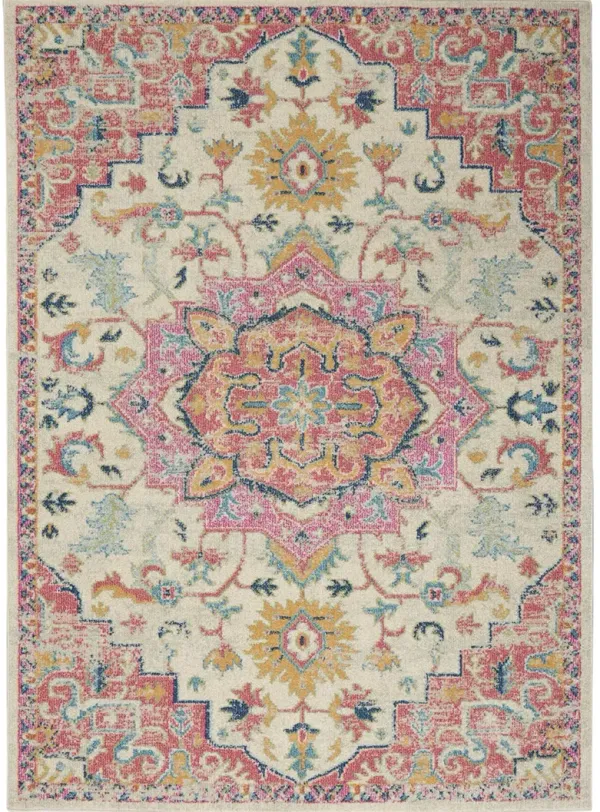 Passion PSN25 Ivory/Pink 6' x 9' Rug