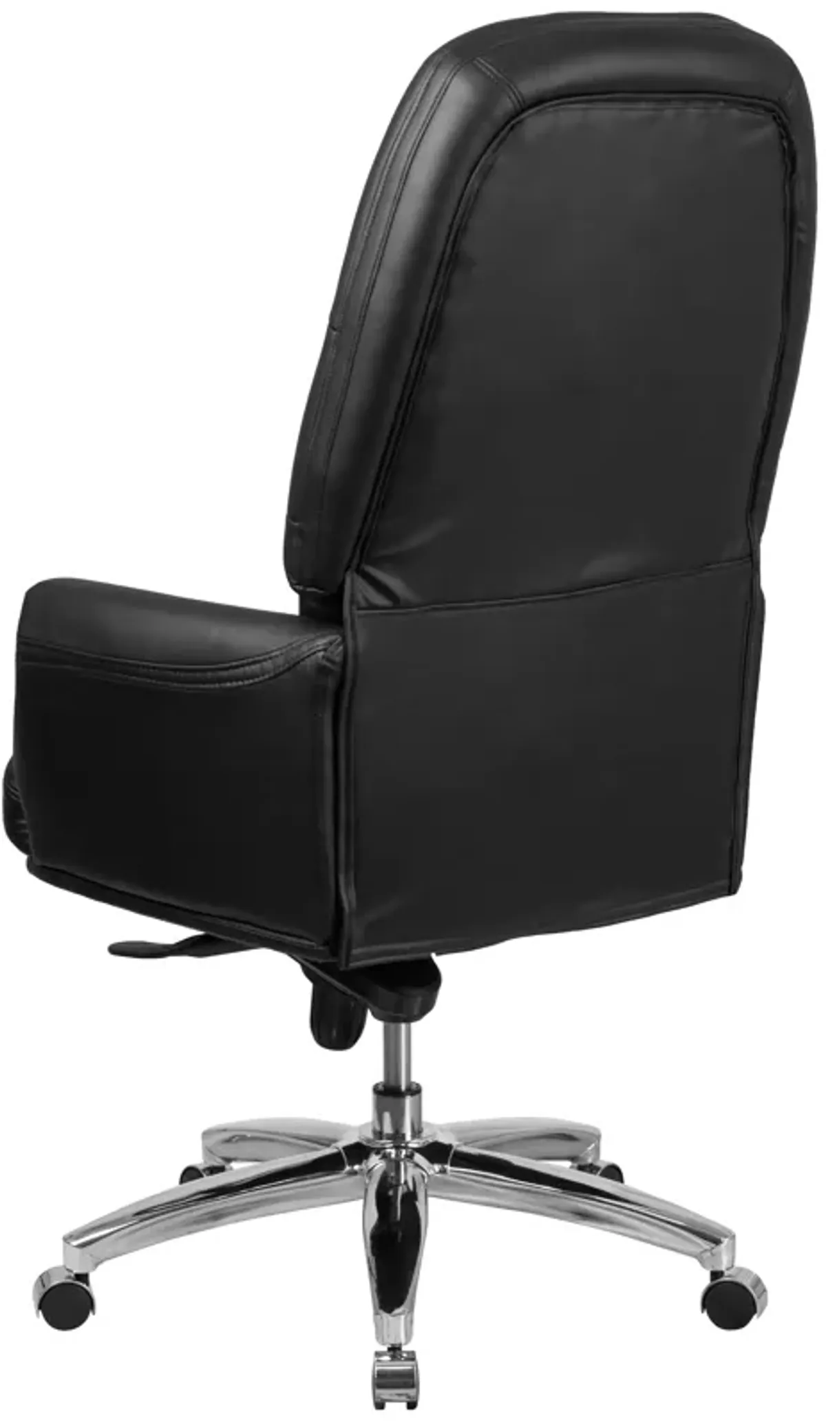 Hansel High Back Traditional Tufted Black LeatherSoft Multifunction Executive Swivel Ergonomic Office Chair with Arms