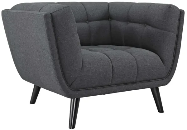 Modway Bestow Upholstered Fabric Armchair, Gray