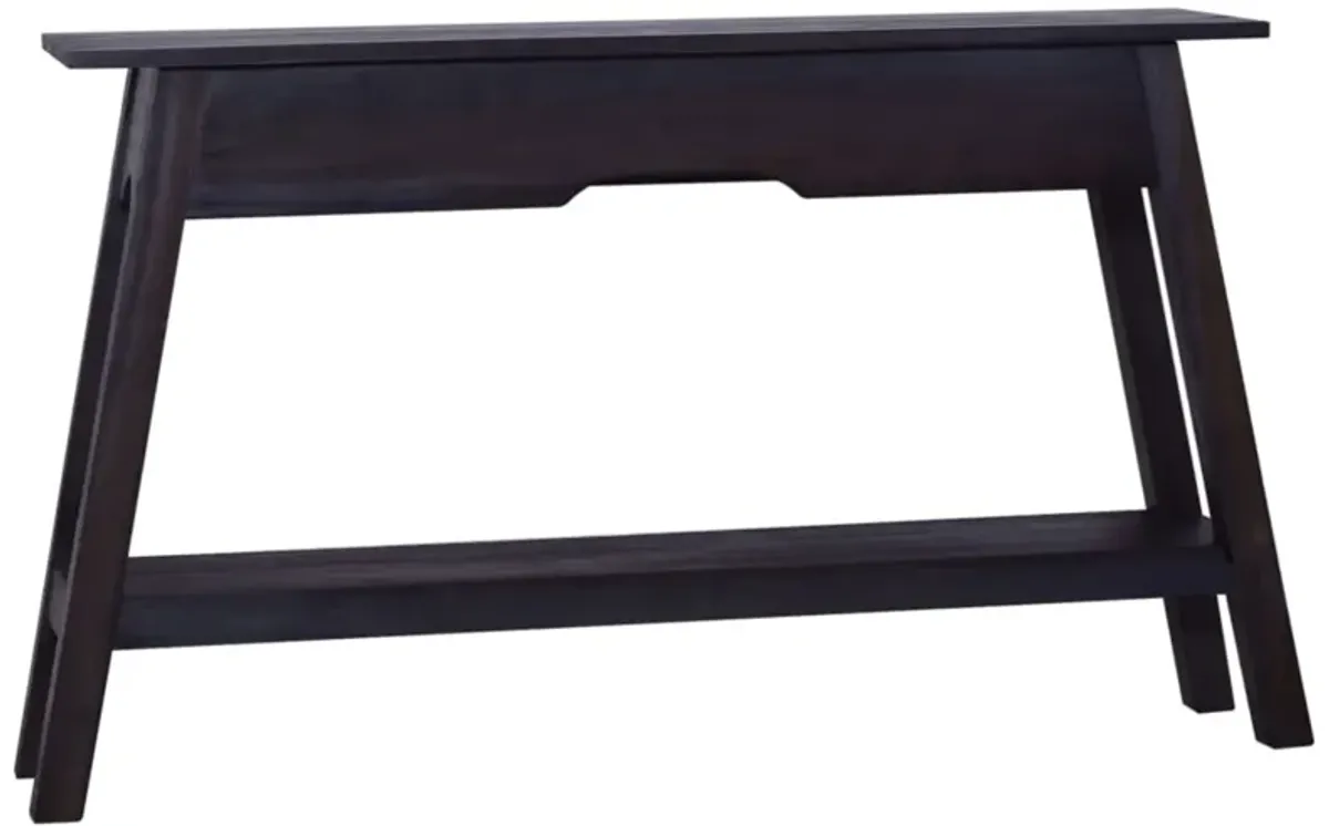 vidaXL Console Table Black 47.2"x11.8"x29.5" Solid Mahogany Wood