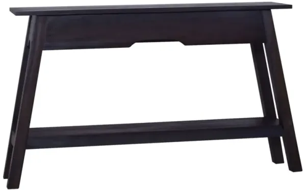 vidaXL Console Table Black 47.2"x11.8"x29.5" Solid Mahogany Wood