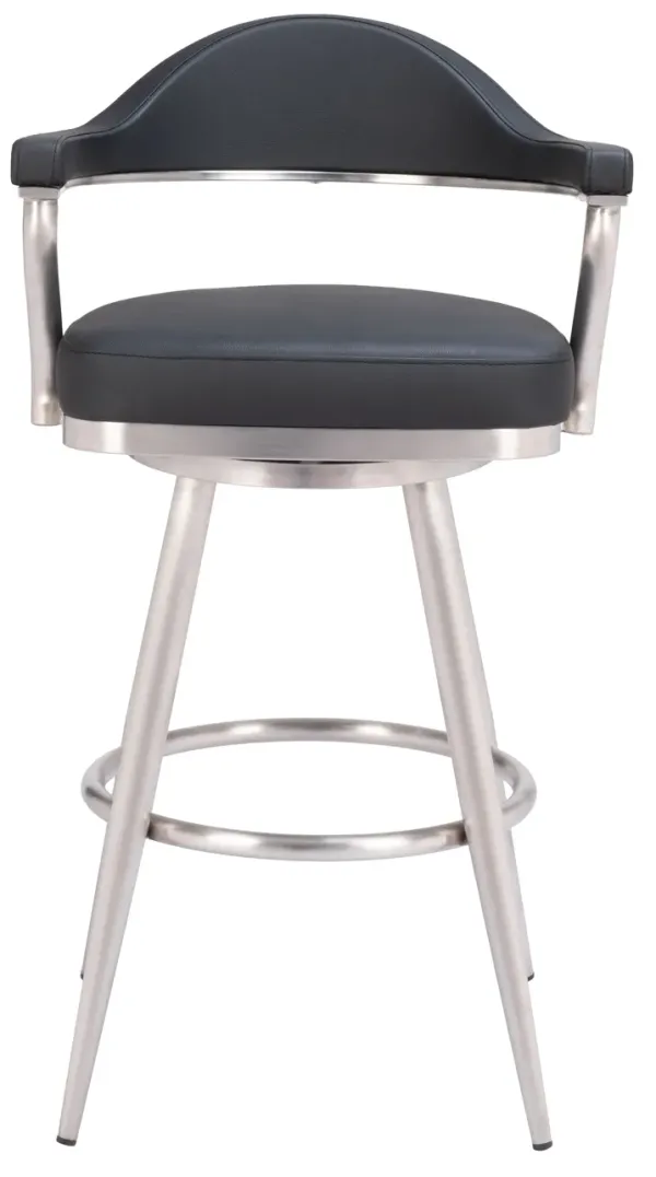 Vagur Swivel Barstool Black