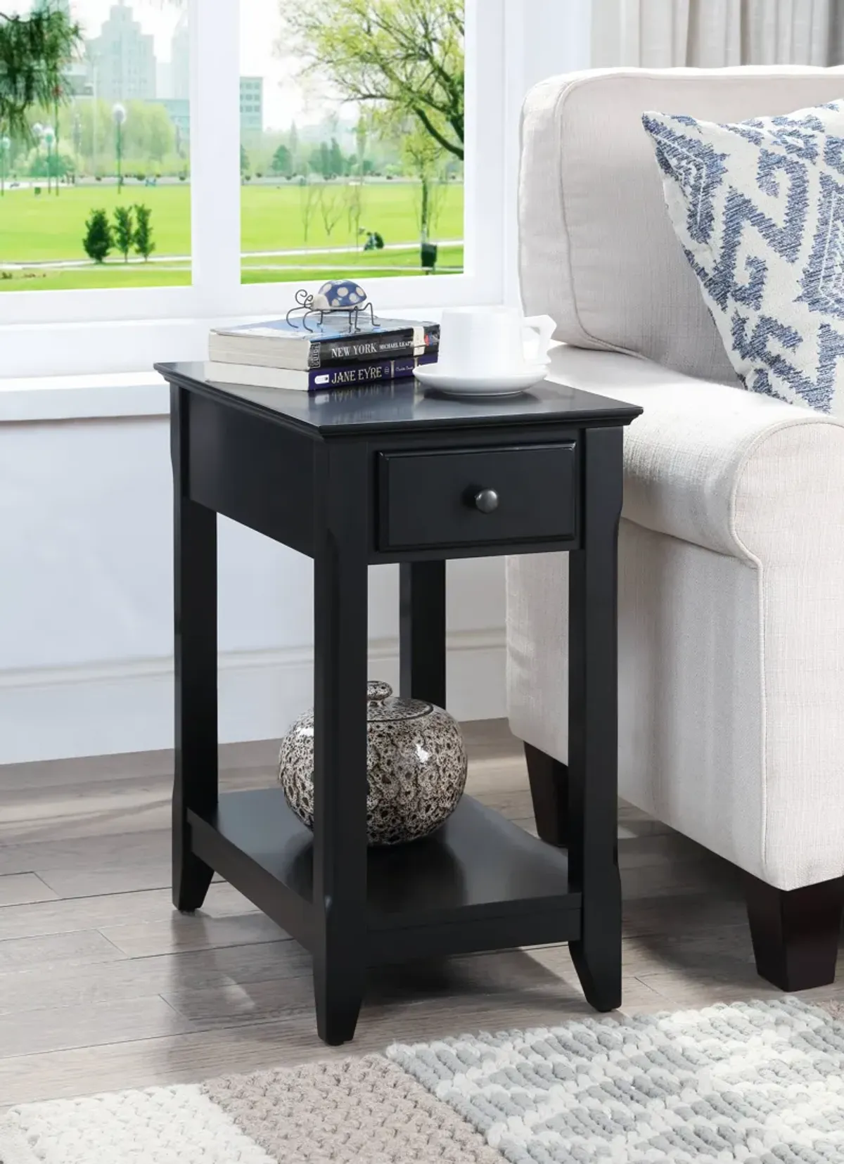 ACME Bertie Accent Table, Black Finish