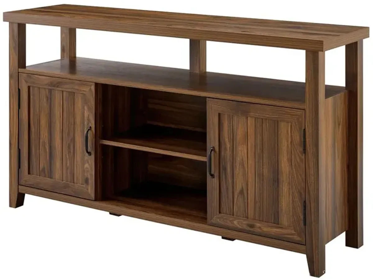 Classic Grooved-Door Tall TV Stand for TVs up to 65�