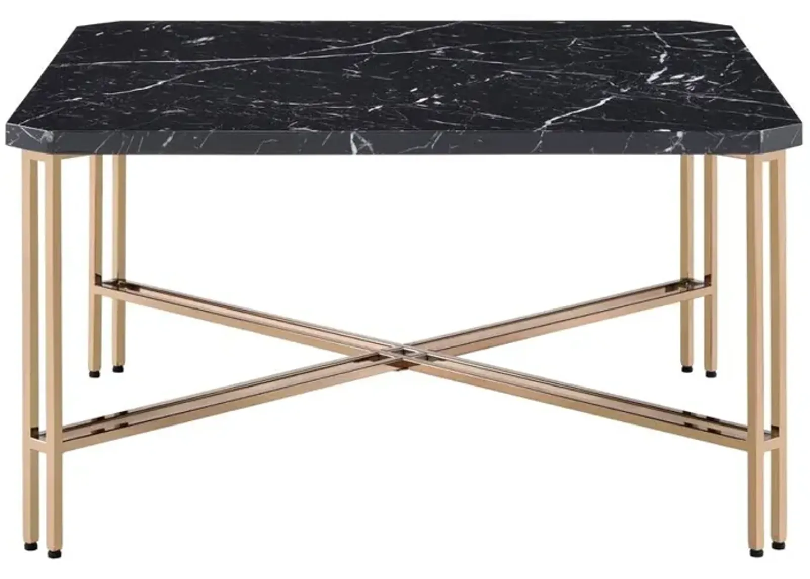 Daxton Faux Marble Square Cocktail Table