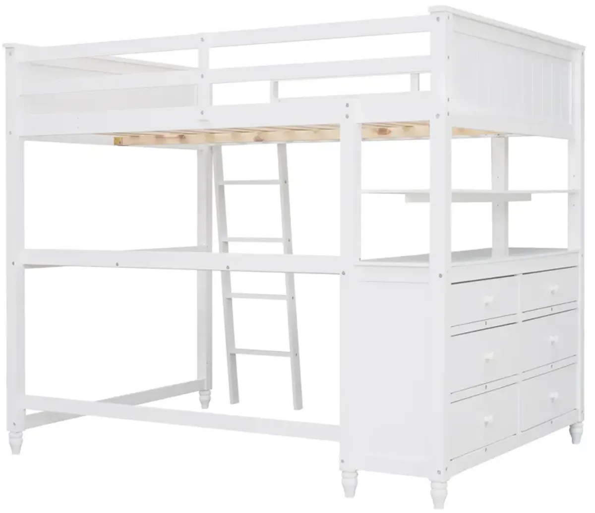 Merax Loft Bed with Drawers and Desk