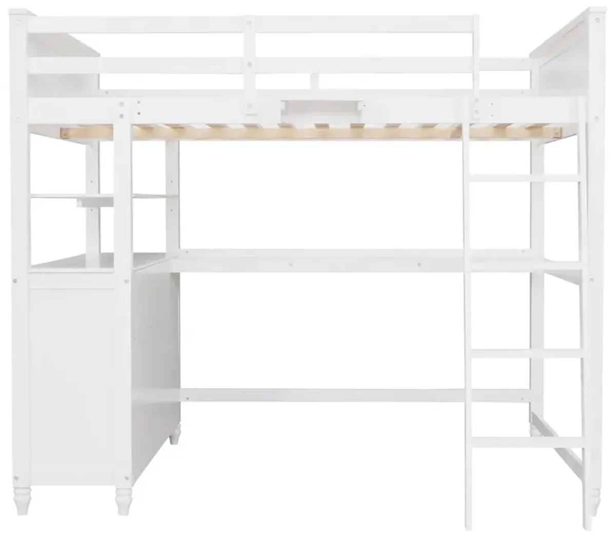 Merax Loft Bed with Drawers and Desk