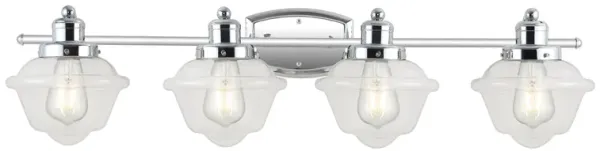 Orleans Iron/Glass Schoolhouse LED Vanity Light