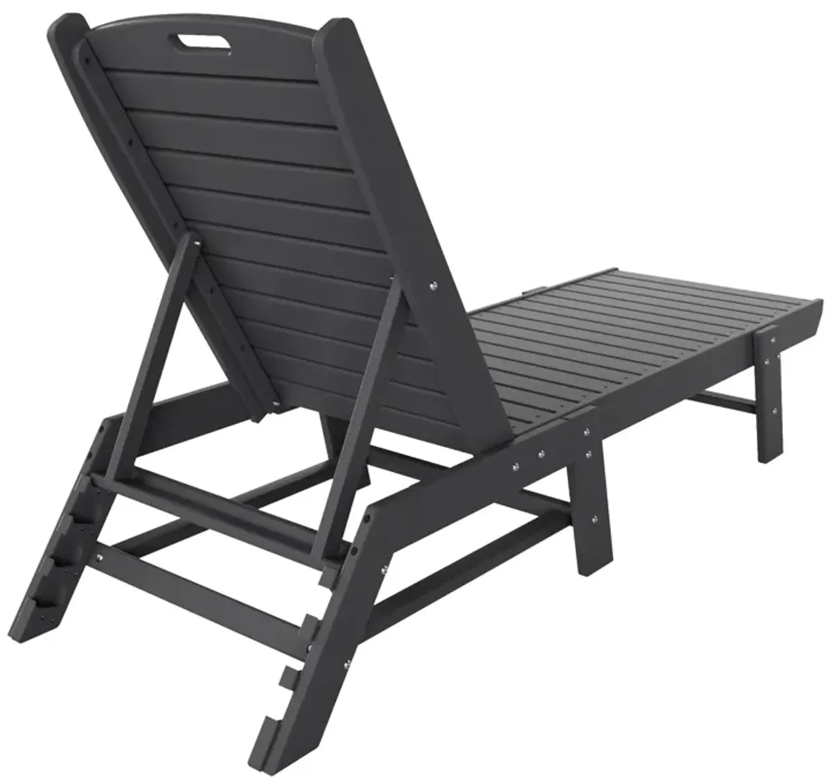 Reclining Outdoor Patio Adjustable Chaise Lounge Chair (Set of 2)