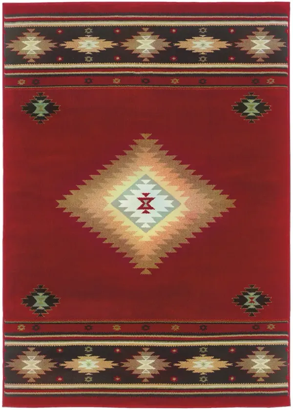 Hudson 1'10" x 3'3" Red Rug