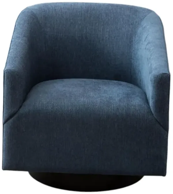 Geneva Cadet Blue Wood Base Swivel Chair