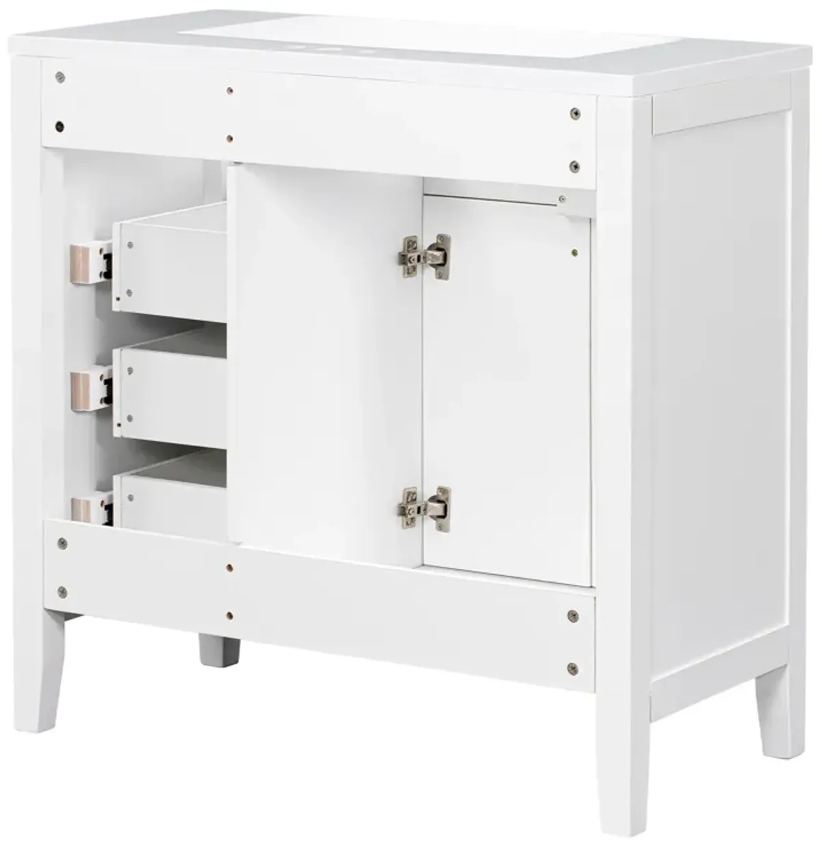 Gewnee 36" Bathroom Vanity with Sink Combo, White