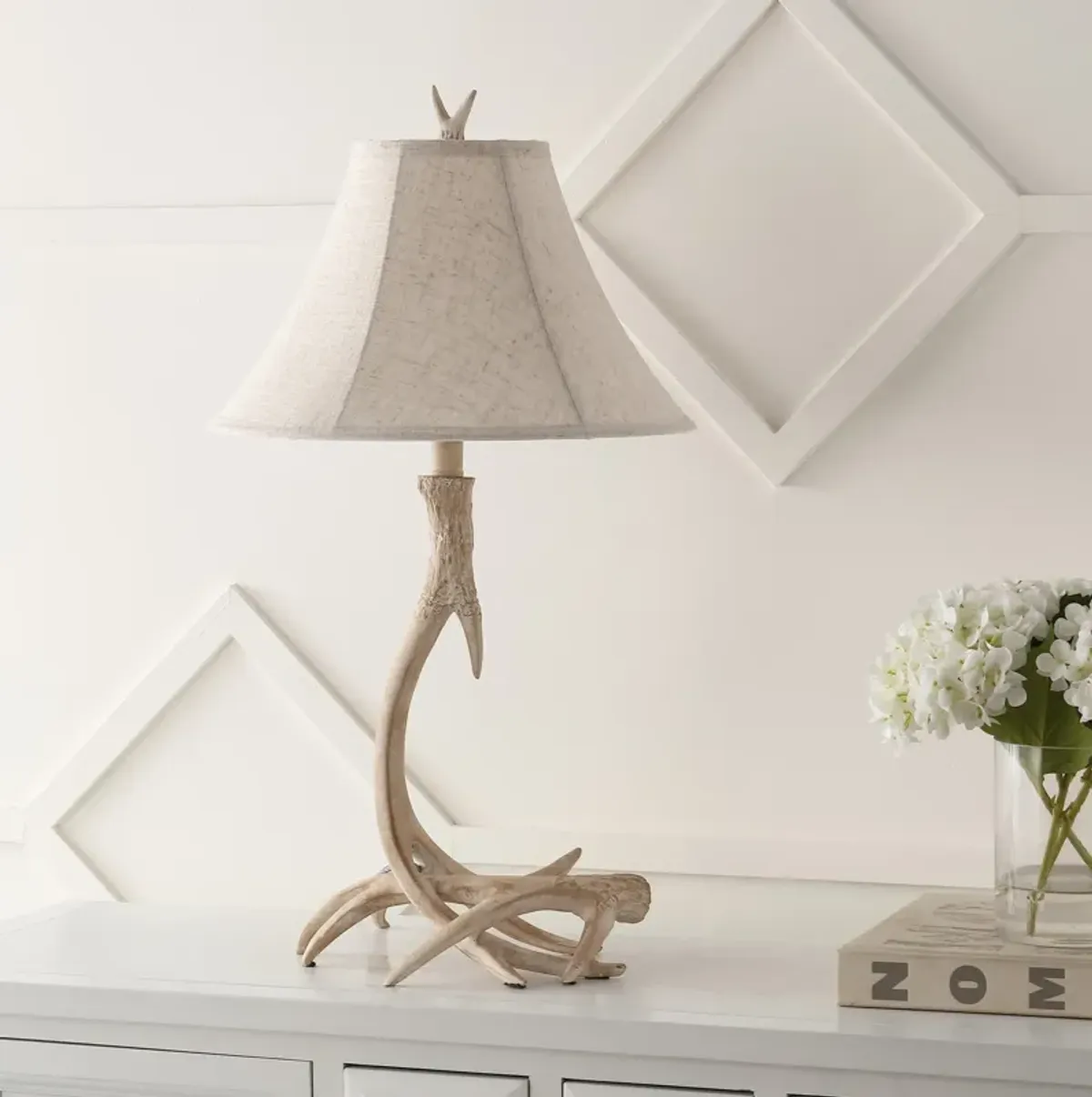 Antler Rustic Resin LED Table Lamp