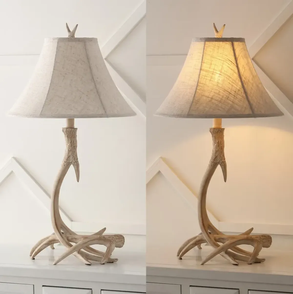 Antler Rustic Resin LED Table Lamp