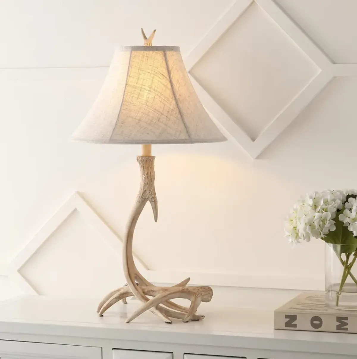 Antler Rustic Resin LED Table Lamp