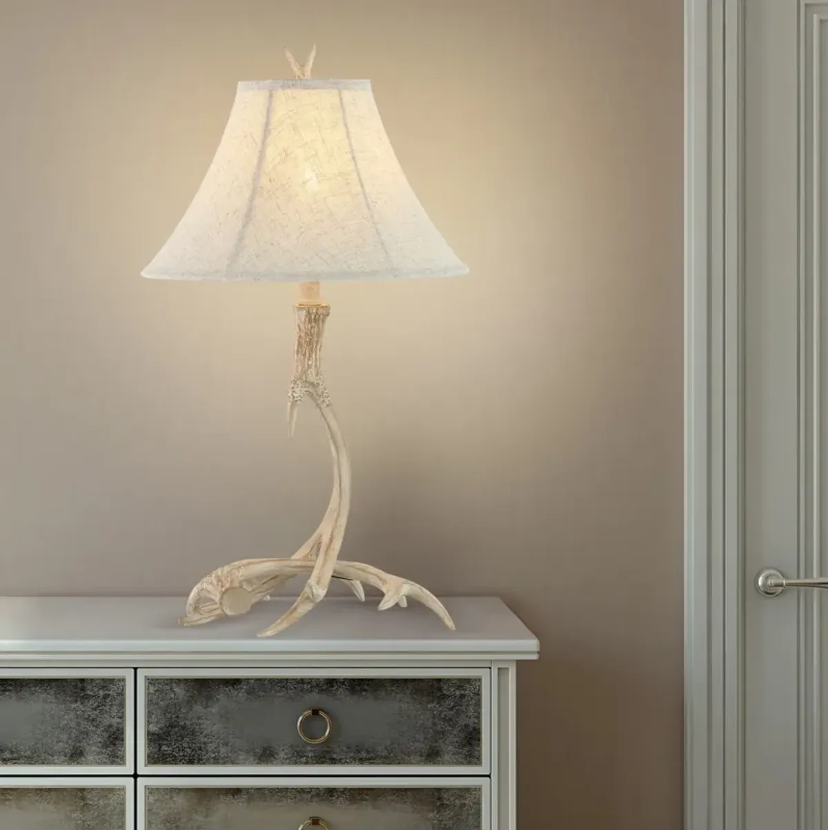 Antler Rustic Resin LED Table Lamp