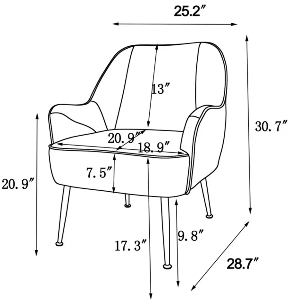 Modern Soft Teddy Fabric Ivory Ergonomics Accent Chair Living Room Chair Bedroom Chair