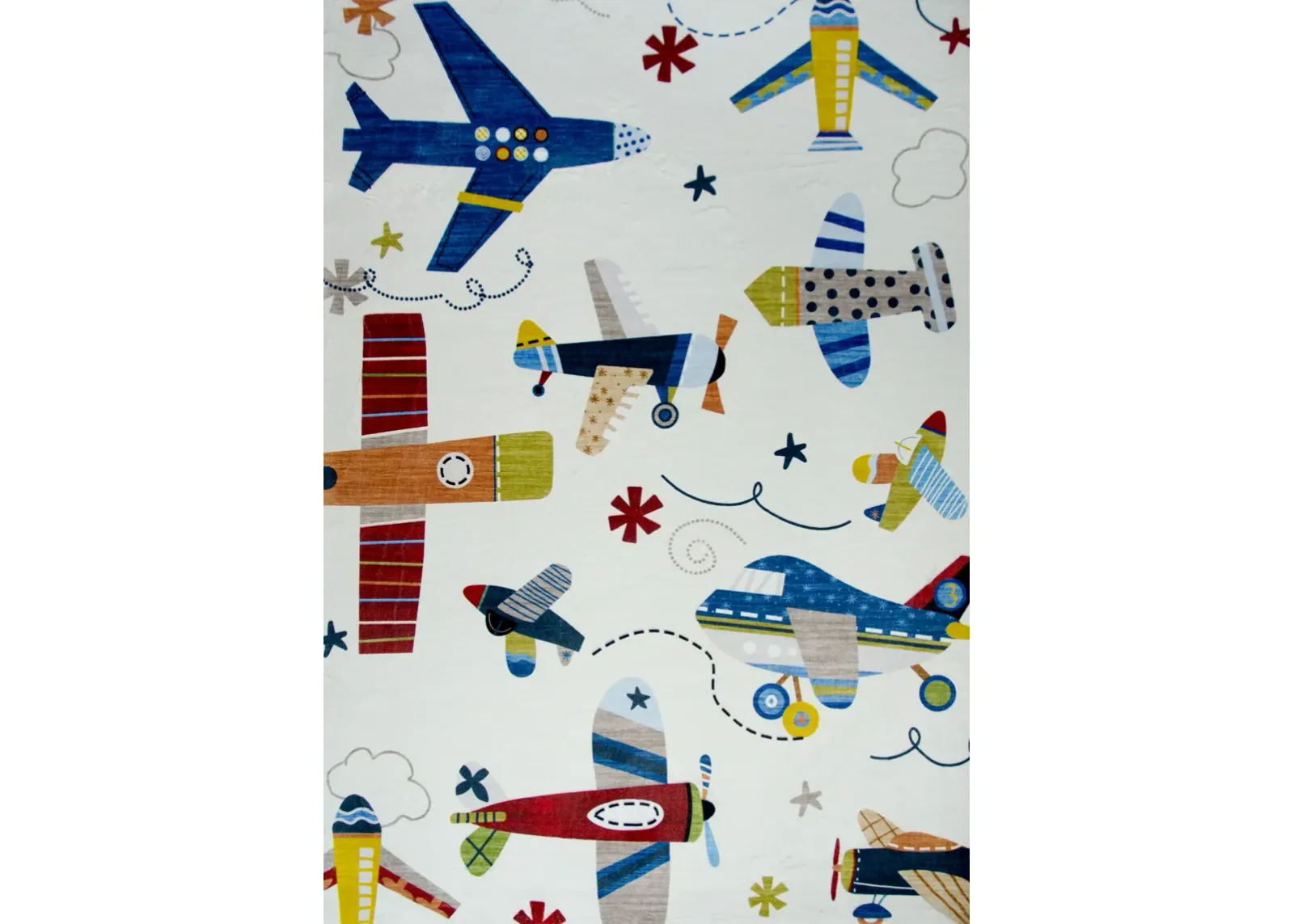 Soft Steps Playtime Airplane Navy Indoor Soft Area Rug