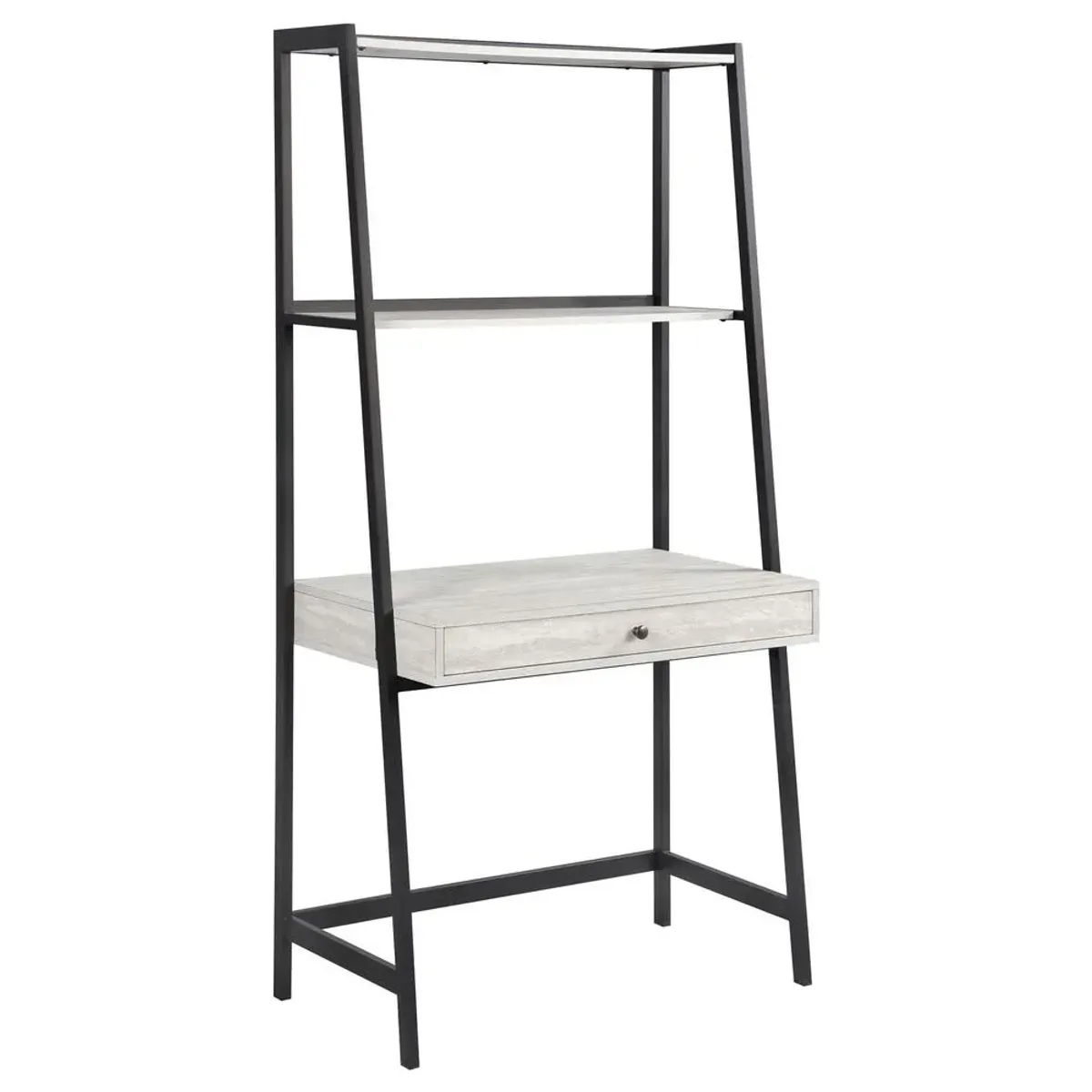 Coaster Co. of America Pinckard 1-drawer Ladder Desk Grey Stone and Black