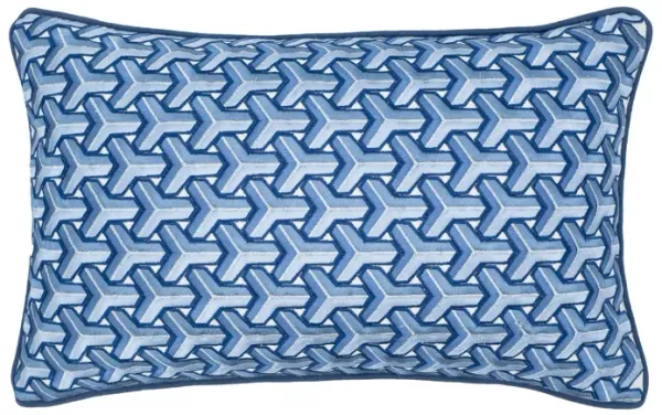 Peace Blue Throw Pillow, 12" X 20"