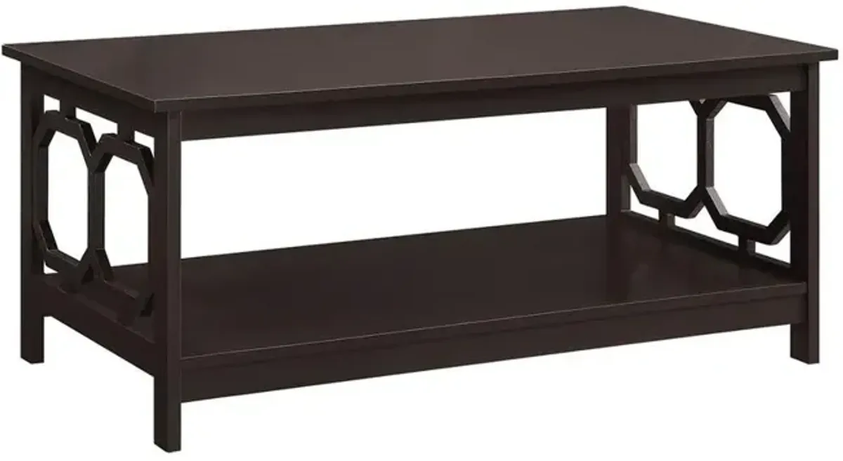 Convience Concept, Inc. Omega Coffee Table with Shelf Espresso