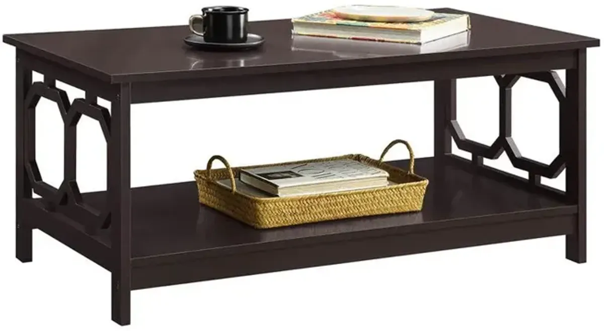 Convience Concept, Inc. Omega Coffee Table with Shelf Espresso