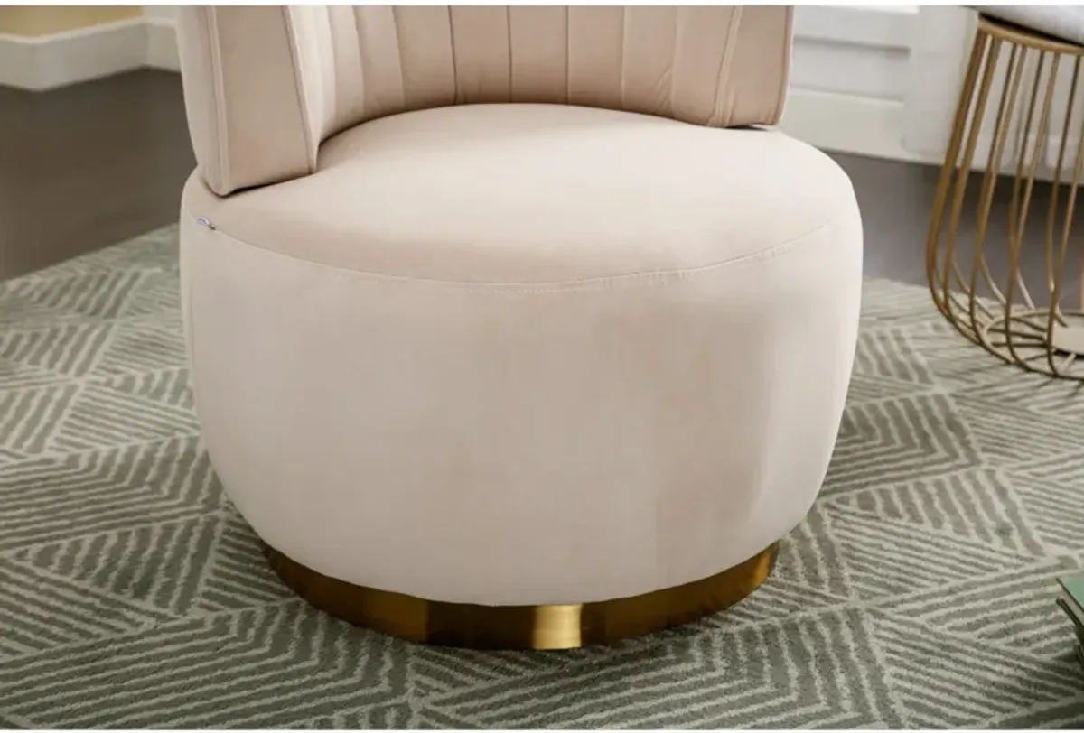 Velvet Swivel Barrel Chairs for Living Room or Office