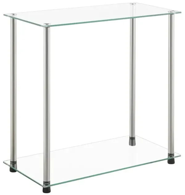 Convenience Concepts Designs2Go Classic Glass 2 Tier Chairside End Table