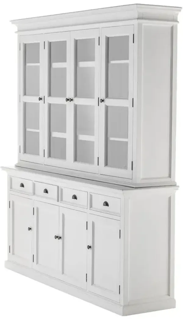 Belen Kox Elegant Glass-Paneled Buffet Hutch, Belen Kox