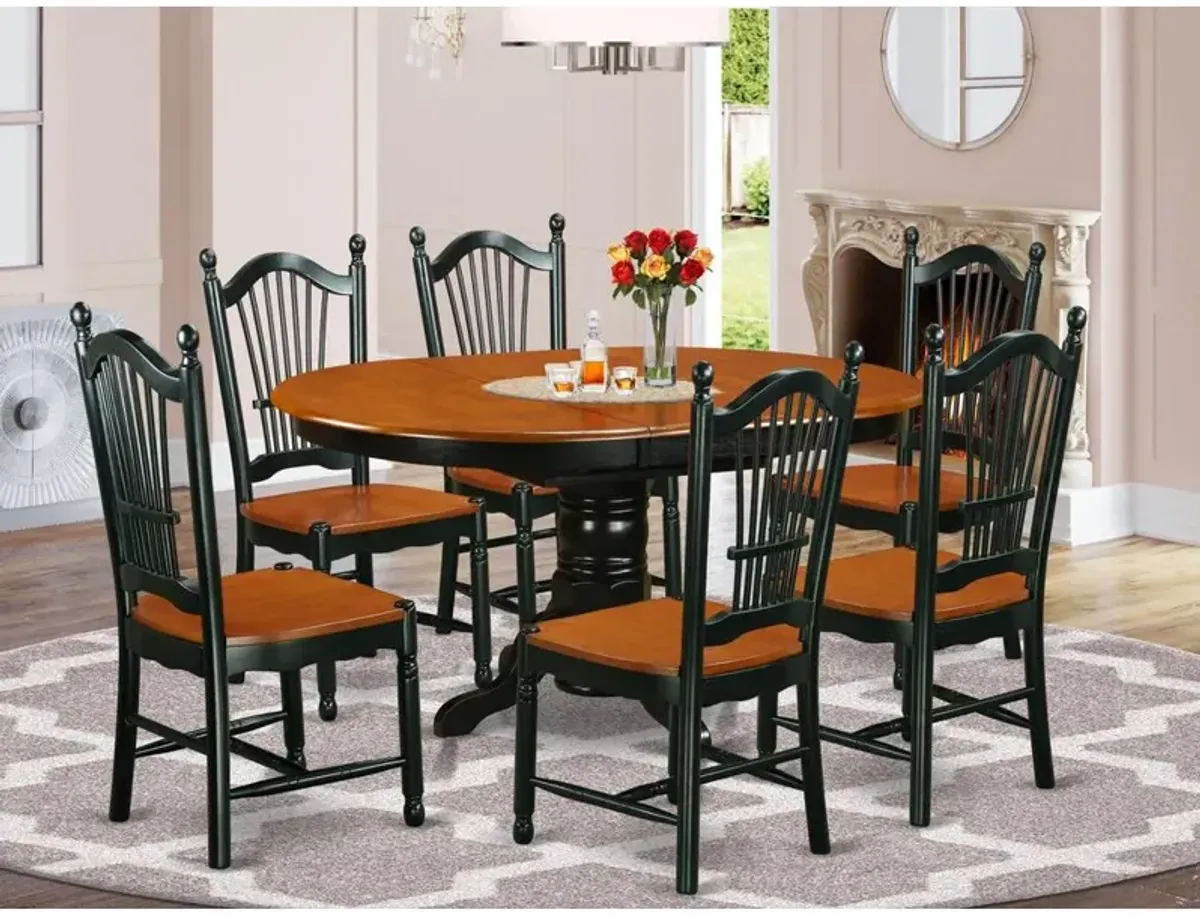 Dining Room Set Black & Cherry