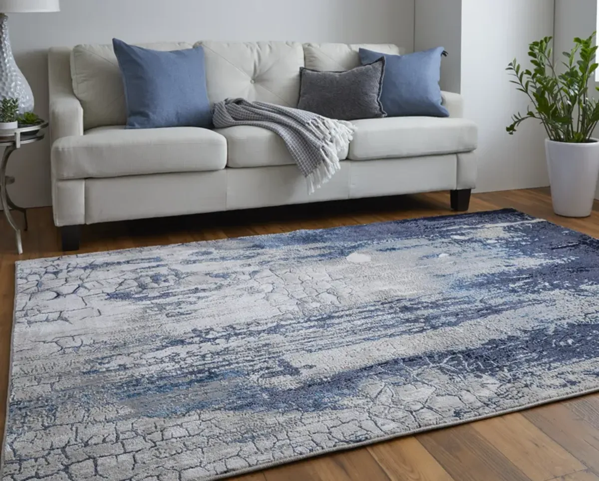 Indio 39H2F Ivory/Blue/Black 5' x 8' Rug