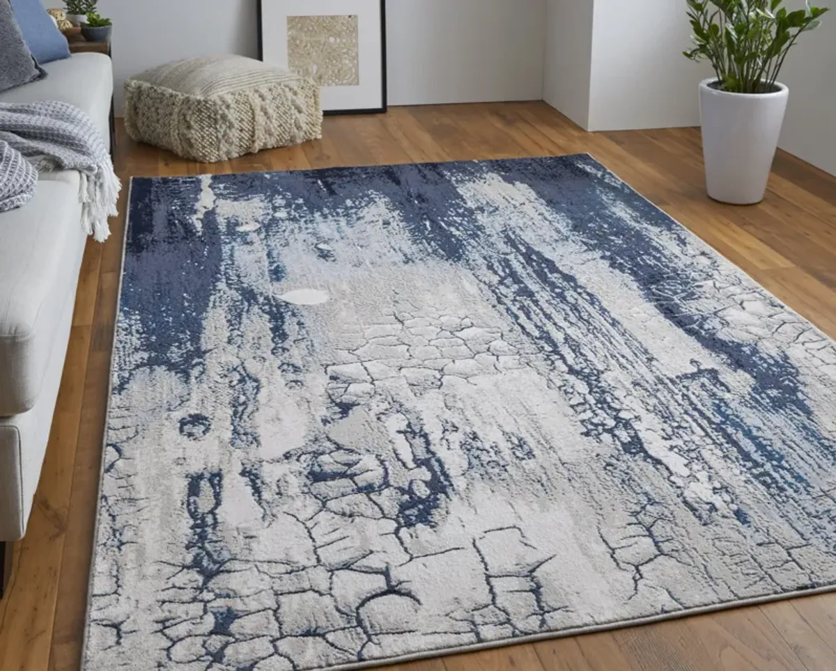 Indio 39H2F Ivory/Blue/Black 5' x 8' Rug