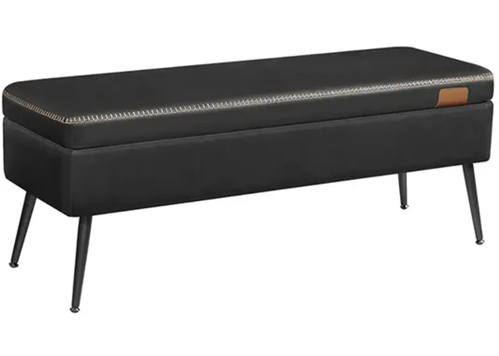 Storage Ottoman Bench with Steel Legs