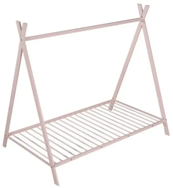 Wooden House Bed Frame with Canopy Tent for Kids & Toddlers Stylish Montessori Floor Bed