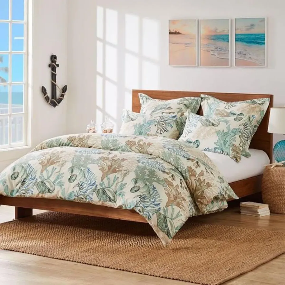 Barefoot Bungalow Atlantis Luxurious Comfortable 2 Pieces Duvet Cover Set Jade Twin